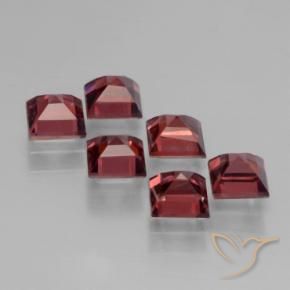 Pyrope Garnet Gemstones in 4 x 4 mm (calibrated) Size for Sale, Pyrope Garnet Stones in Deep Wine Red Color