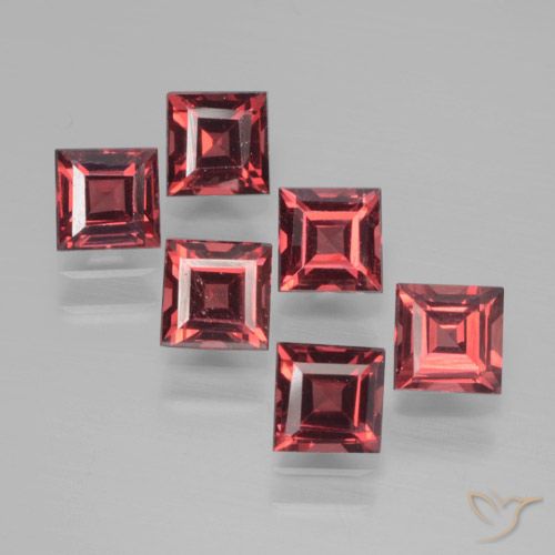 2.74ctw Natural Deep Red Pyrope Garnet, Square, VS