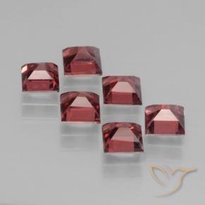 Pyrope Garnet Gemstones in 4 x 4 mm (calibrated) Size for Sale, Pyrope Garnet Stones in Deep Red Color