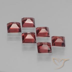 Pyrope Garnet Gemstones in 4 x 4 mm (calibrated) Size for Sale, Pyrope Garnet Stones in Deep Red Color
