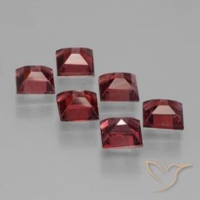 Pyrope Garnet Gemstones in 4 x 4 mm (calibrated) Size for Sale, Pyrope Garnet Stones in Deep Scarlet Red Color