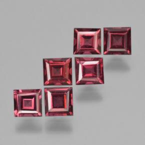 Темно-красный Гранат Пироп Камень - 0.4ct Квадратная форма ступенчатая огранка (ID: 464493)