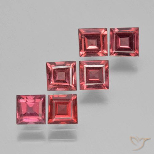 2.41ctw Natural Medium Red Pyrope Garnet, Square, VS