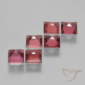 Pyrope Garnet Gemstones in 4 x 4 mm (calibrated) Size for Sale, Pyrope Garnet Stones in Medium Red Color
