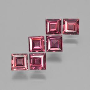 2.12 ctw Red Pyrope Garnet Gemstones, Pyrope Garnet Gems in Square Step-Cut Shape for Sale.