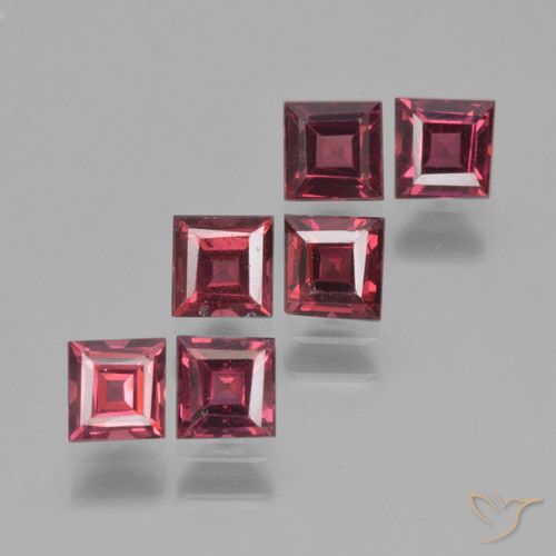 2.28ctw Natural Raspberry Red Pyrope Garnet, Square, VS