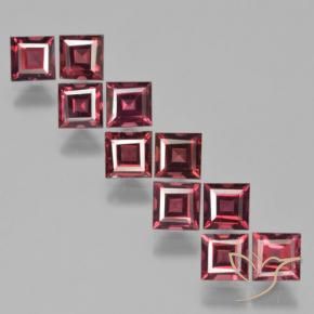 4.79 ctw Red Pyrope Garnet Stones, Natural Pyrope Garnet in Square Step-Cut Shape for Sale
