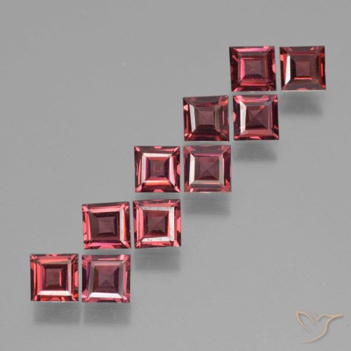 3.80ctw Natural Deep Red Pyrope Garnet, Square, VS