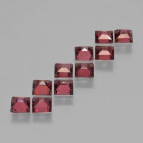 Pyrope Garnet Gemstones in 4 x 4 mm (calibrated) Size for Sale, Pyrope Garnet Stones in Medium Red Color