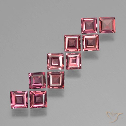 3.41ctw Natural Merlot Red Pyrope Garnet, Square, VS