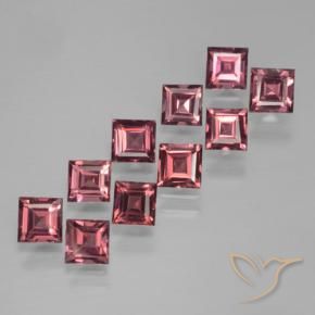 4.00 ctw Red Pyrope Garnet Stones, Natural Pyrope Garnet in Square Step-Cut Shape for Sale