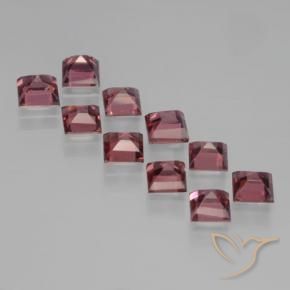 Pyrope Garnet Gemstones in 4 x 4 mm (calibrated) Size for Sale, Pyrope Garnet Stones in Medium Red Color