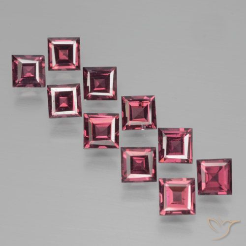 4.30ctw Natural Dark Red Pyrope Garnet, Square, VS