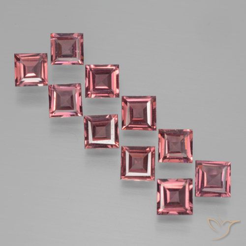 3.65ctw Natural Purplish Cherry Red Pyrope Garnet, Square, VS, Photo A