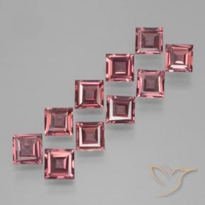 3.65 ctw Red Pyrope Garnet Stones, Natural Pyrope Garnet in Square Step-Cut Shape for Sale