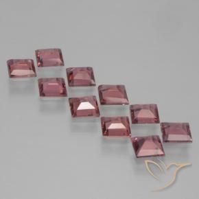 Pyrope Garnet Gemstones in 4 x 4 mm (calibrated) Size for Sale, Pyrope Garnet Stones in Purplish Cherry Red Color