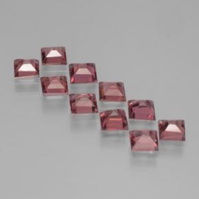 Pyrope Garnet Gemstones in 4 x 4 mm (calibrated) Size for Sale, Pyrope Garnet Stones in Deep Red Color