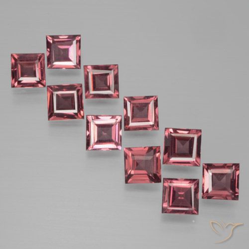 4.04ctw Natural Medium-Dark Red Pyrope Garnet, Square, VS