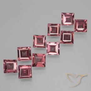 4.04 ctw Red Pyrope Garnet Stones, Natural Pyrope Garnet in Square Step-Cut Shape for Sale