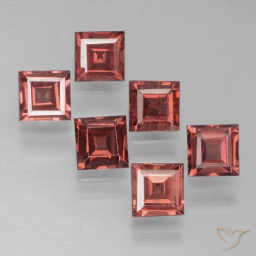 2.98ctw Natural Dark Red Pyrope Garnet, Square, VS
