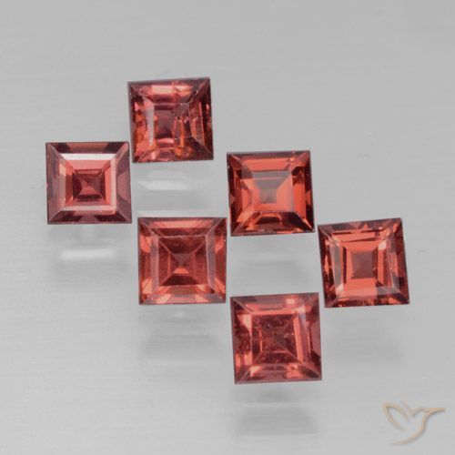 2.64 ct Square Cut Pyrope Garnet, 3.9 x 3.8 mm From Mozambique, Photo A