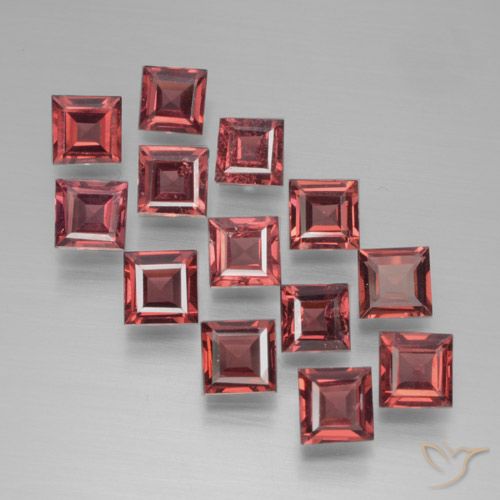 4.97ctw Natural Dark Red Pyrope Garnet, Square, VS