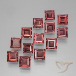 4.97 ctw Red Pyrope Garnet Stones, Natural Pyrope Garnet in Square Step-Cut Shape for Sale