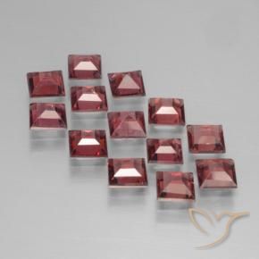 Pyrope Garnet Gemstones in 3.9 x 3.8 mm Size for Sale, Pyrope Garnet Stones in Dark Red Color