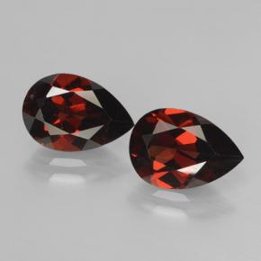 4.19 ctw Red Pyrope Garnet Gemstones, Pyrope Garnet Gems in Pear Facet Shape for Sale.