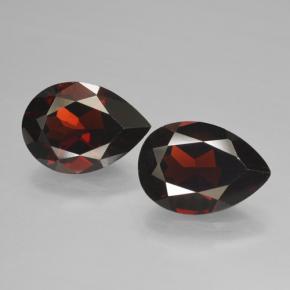 4.85 ctw Red Pyrope Garnet Gemstones, Pyrope Garnet Gems in Pear Facet Shape for Sale.
