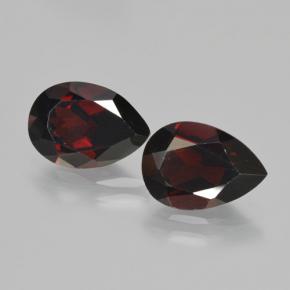 Dark Red Pyrope Garnet Gem - 2.4ct Pear Facet (ID: 465071)