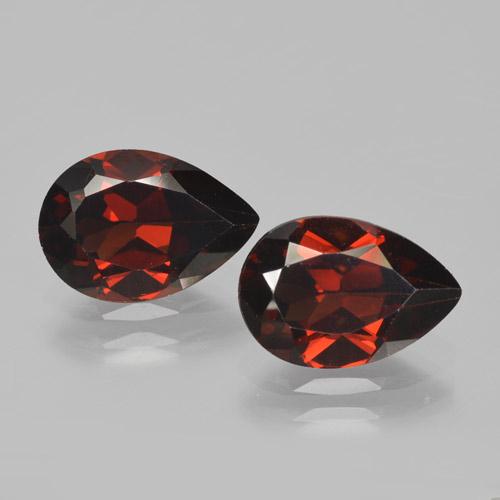 Rojo sangre intenso Granate Piropo Gema - 2.2ct Corte en forma de pera (ID: 465074)