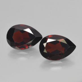 Blackish Red Гранат Пироп Камень - 2.2ct Фасетная Груша (ID: 465085)