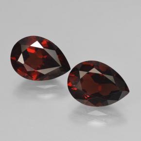 Blackish Red Pyrope Garnet Gem - 2.5ct Pear Facet (ID: 465086)