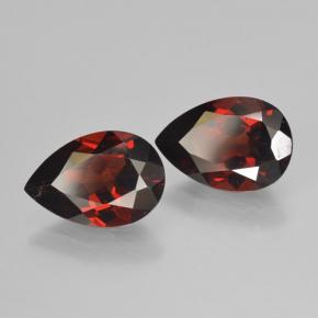 4.02 ctw Red Pyrope Garnet Stones, Natural Pyrope Garnet in Pear Facet Shape for Sale