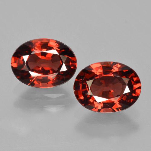 Темно-красный Гранат Пироп Камень - 1.5ct Фасетный Овал (ID: 465743)