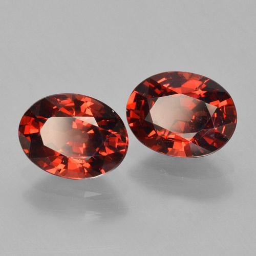 3.05 ctw Red Pyrope Garnet Stones, Natural Pyrope Garnet in Oval Facet Shape for Sale