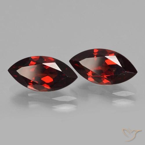 4.47 ctw Red Pyrope Garnet Stones, Natural Pyrope Garnet in Marquise Facet Shape for Sale