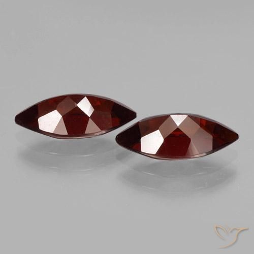 Pyrope Garnet Gemstones in 12.1 x 6.1 mm Size for Sale, Pyrope Garnet Stones in Dark Red Color