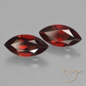3.74 ctw Red Pyrope Garnet Stones, Natural Pyrope Garnet in Marquise Facet Shape for Sale