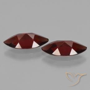 Pyrope Garnet Gemstones in 12.1 x 6.2 mm Size for Sale, Pyrope Garnet Stones in Dark Red Color