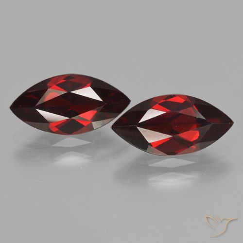 3.89 ct Marquise Cut Pyrope Garnet, 12 x 6 mm From Mozambique, Photo A