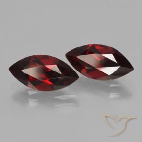 3.89 ctw Red Pyrope Garnet Stones, Natural Pyrope Garnet in Marquise Facet Shape for Sale