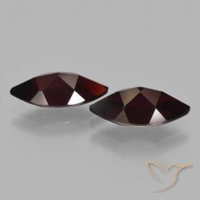 Pyrope Garnet Gemstones in 12 x 6.1 mm Size for Sale, Pyrope Garnet Stones in Blackish Red Color