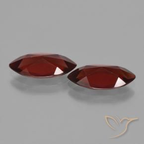 Pyrope Garnet Gemstones in 11.9 x 5.9 mm Size for Sale, Pyrope Garnet Stones in Deep Red Color