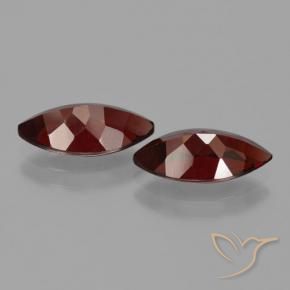 Pyrope Garnet Gemstones in 12 x 6.1 mm Size for Sale, Pyrope Garnet Stones in Deep Red Color