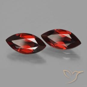 3.84 ctw Red Pyrope Garnet Stones, Natural Pyrope Garnet in Marquise Facet Shape for Sale
