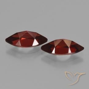 Pyrope Garnet Gemstones in 12.1 x 6.1 mm Size for Sale, Pyrope Garnet Stones in Dark Red Color