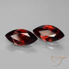 4.04 ctw Red Pyrope Garnet Stones, Natural Pyrope Garnet in Marquise Facet Shape for Sale