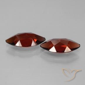 Pyrope Garnet Gemstones in 11.9 x 6 mm Size for Sale, Pyrope Garnet Stones in Deep Red Color